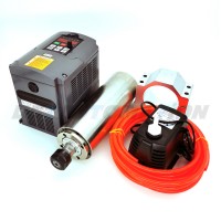 Huanyang 800W 1.5KW 2.2KW Water Cooled Spindle Motor VFD Inverter Water Pump Motor Mount